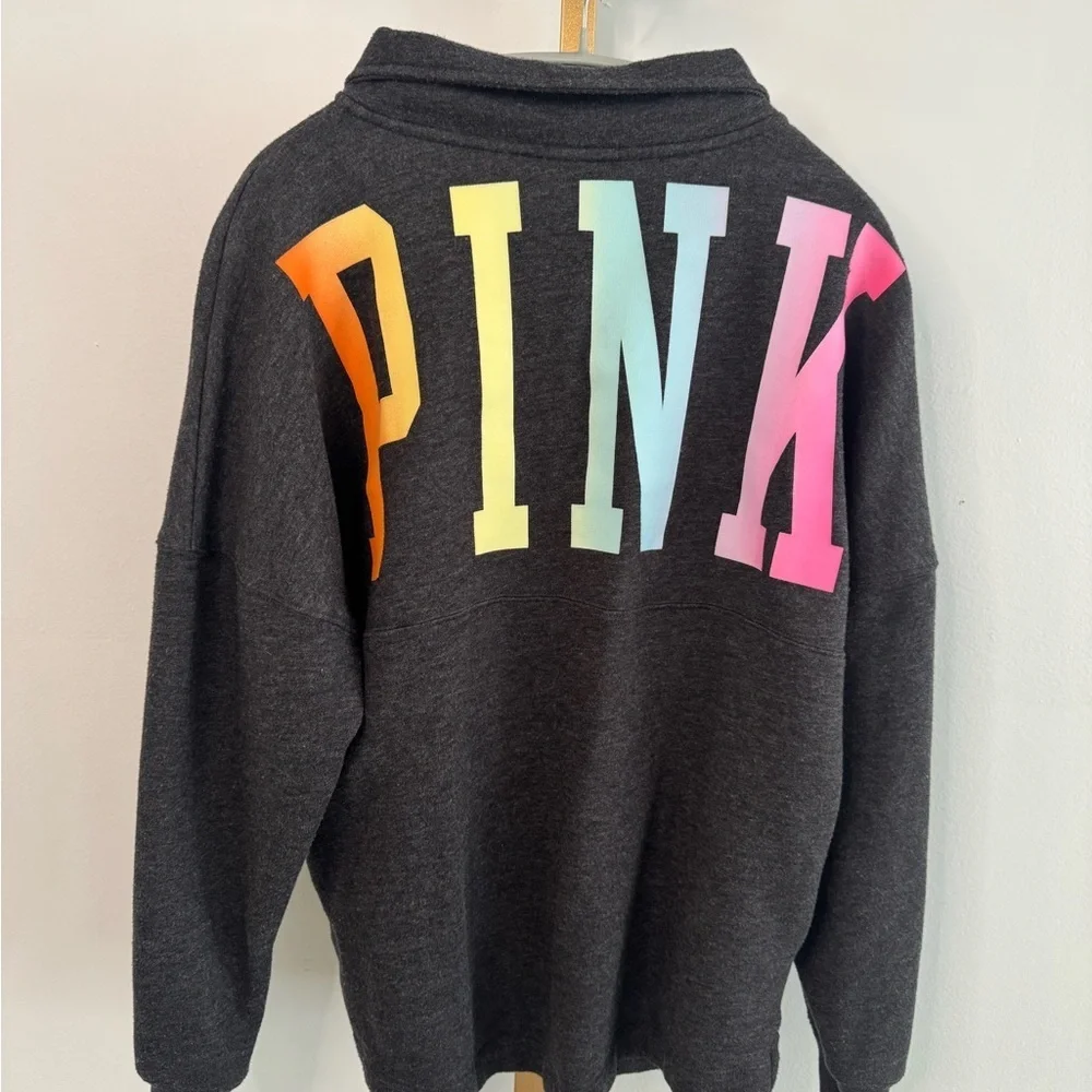 PINK Victoria's Secret Charcoal Zip-Up - Picture 4 of 5